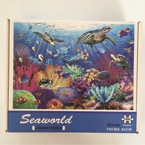 Seaworld 1000 Piece Jigsaw Puzzle Unbranded Turtles Fish Coral Starfish COMPLETE